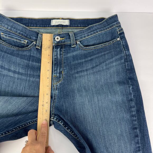 Yummie Denim Skinny Crop Jeans Women's Size 33 Stretch Mid Rise 26”Inseam - Picture 10 of 11